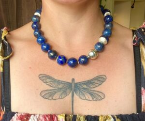 Emily Fermor: Lapis globe necklace