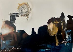 Liza Widdowson: Corfe Castle in Abstract