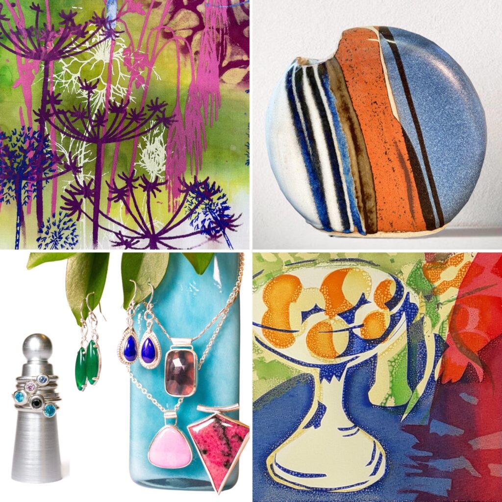 Charlbury st Mary's Church group exhibition Artweeks. Ceramics, paintings, prints, Jewellery