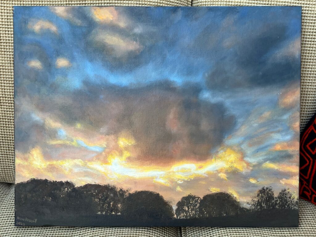 Sunset over Streatley hill