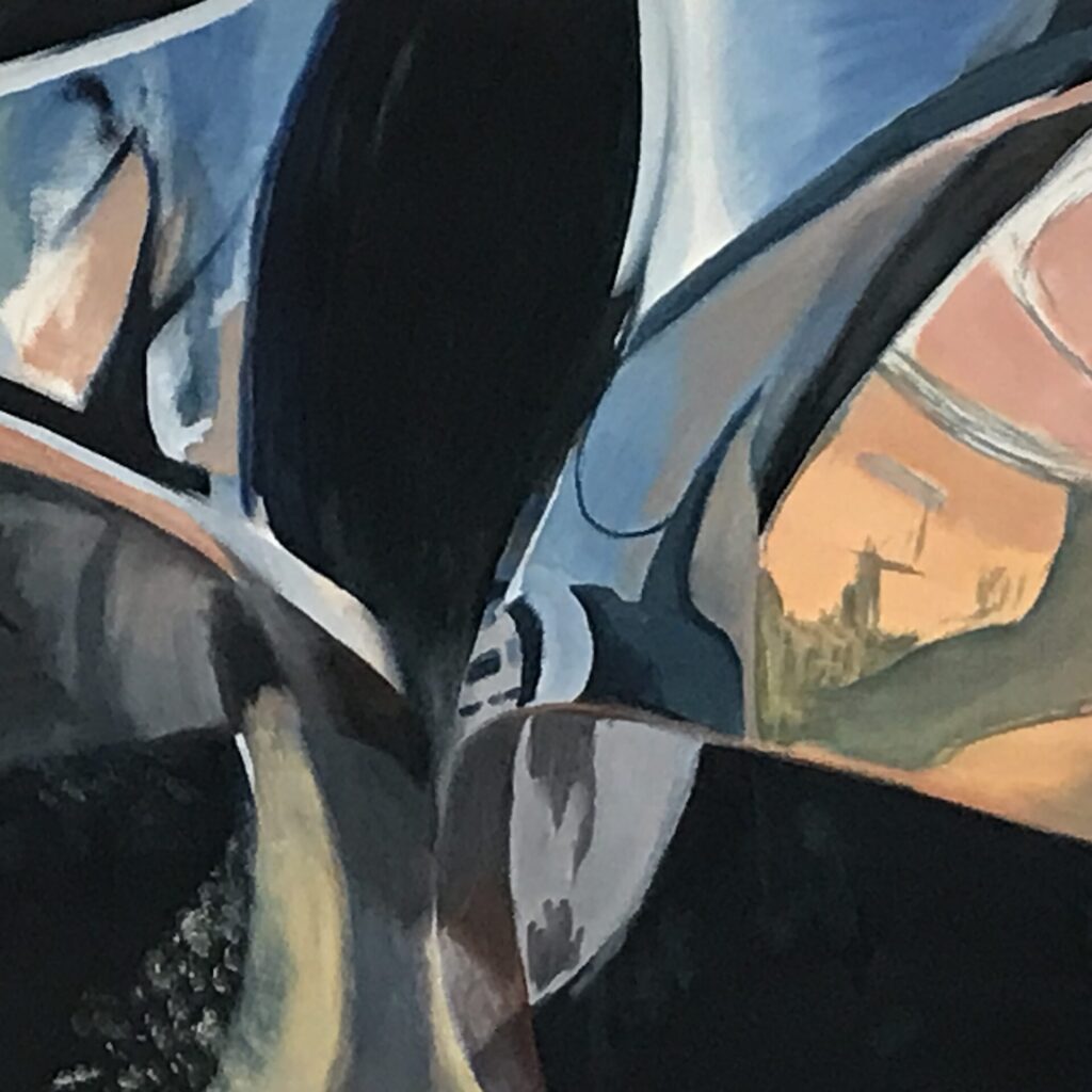 Colourful abstract oil painting 'Dissimilarly Similar'