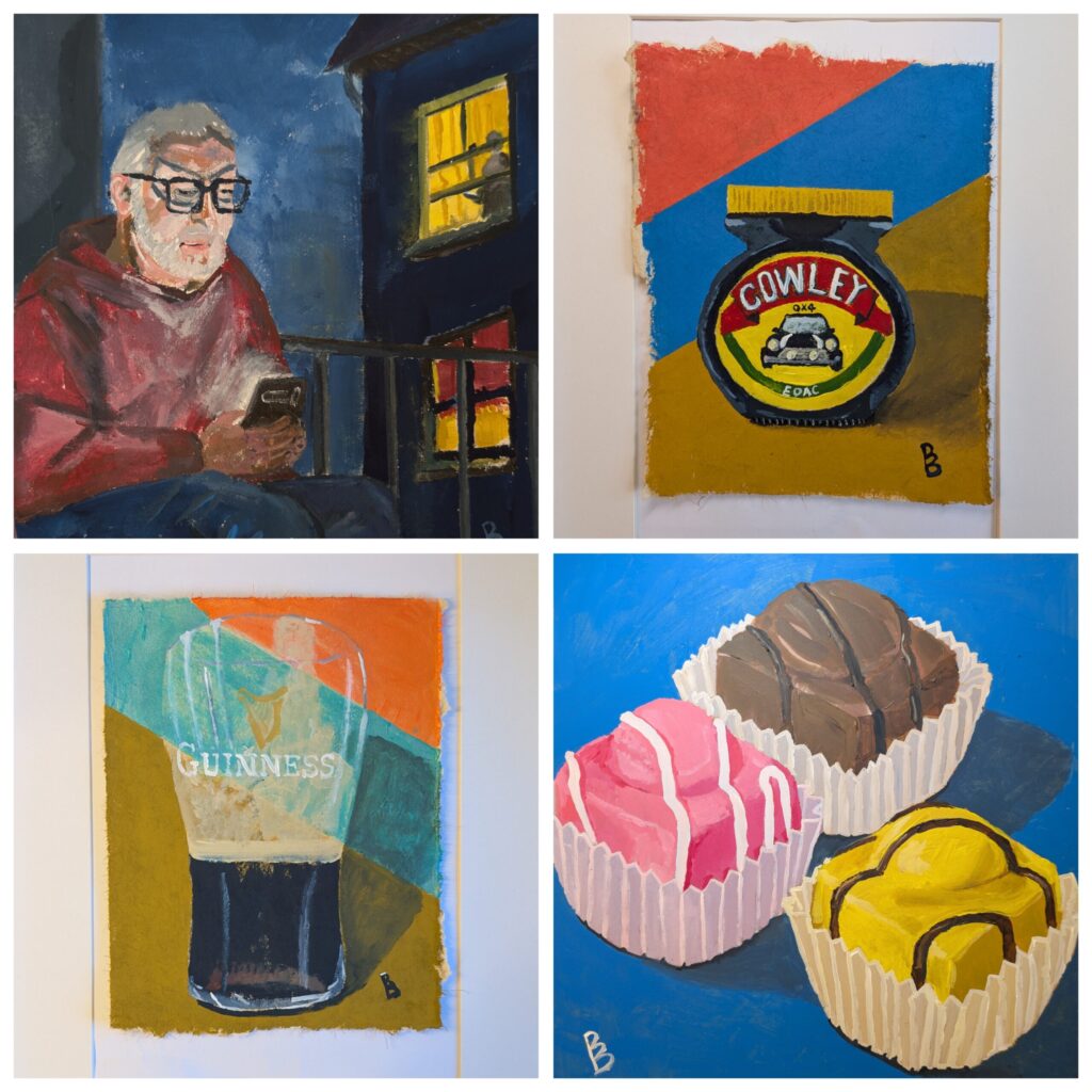 Four paintings by the Oxford artist Paul Beesley