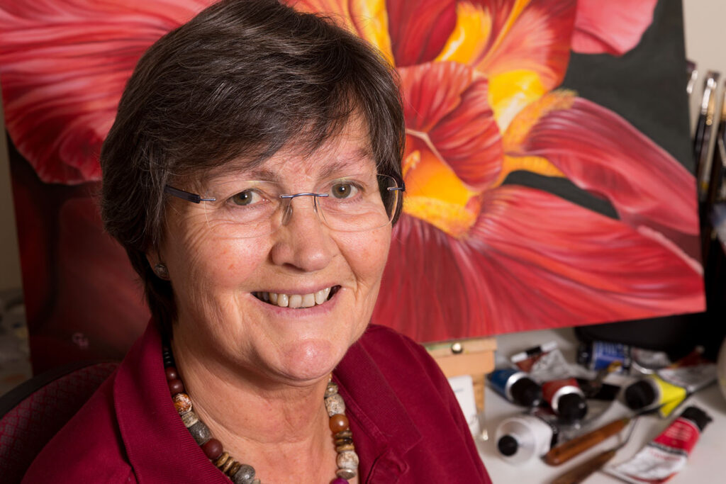 Gill Heaton in the studio