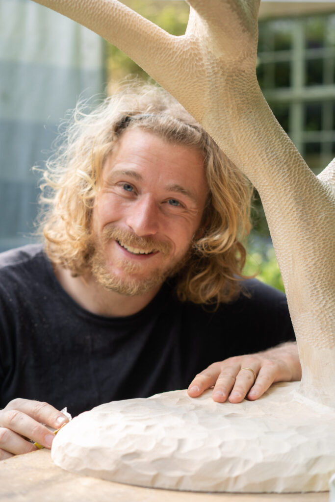 Theo Silkstone crafting a bespoke console table