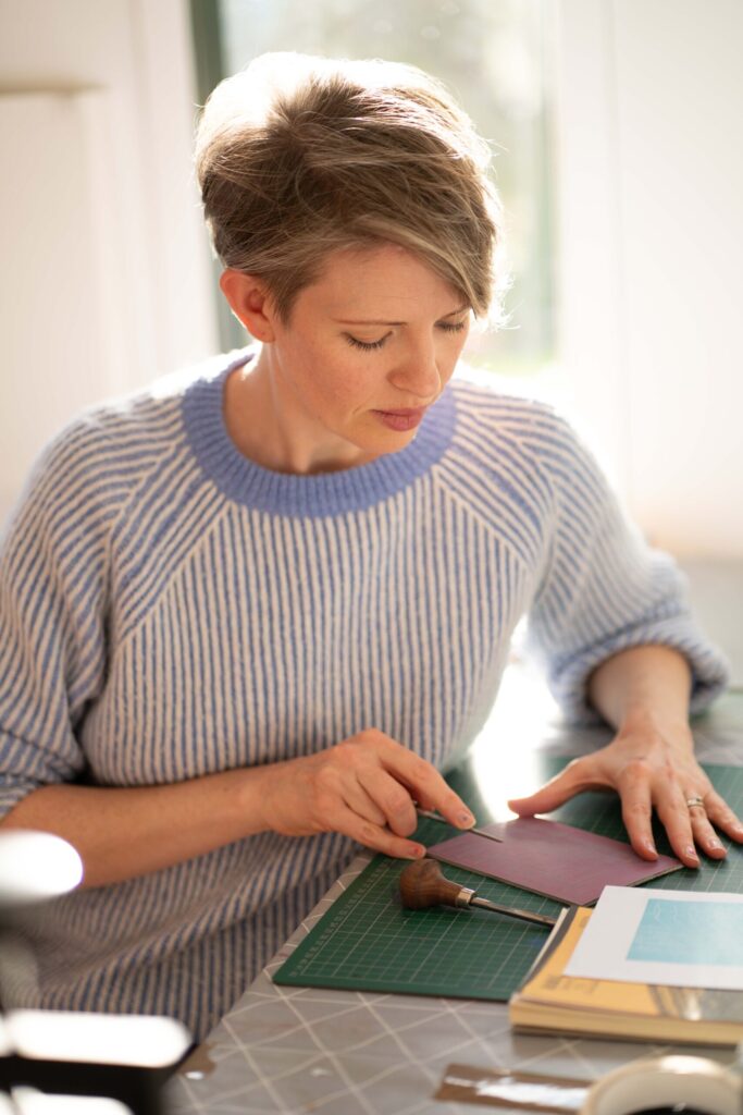 Sally-Anne Stewart in her studio in Oxford