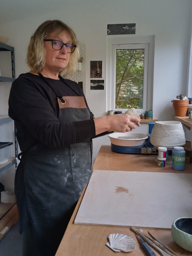 At work in my studio