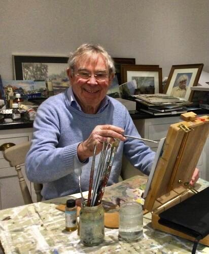 Patrick Burke working in his studio