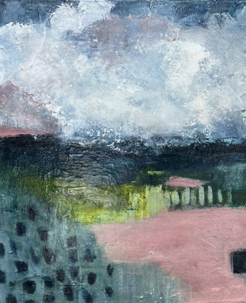 Summer Fields 50 x 50cm mixed media on canvas