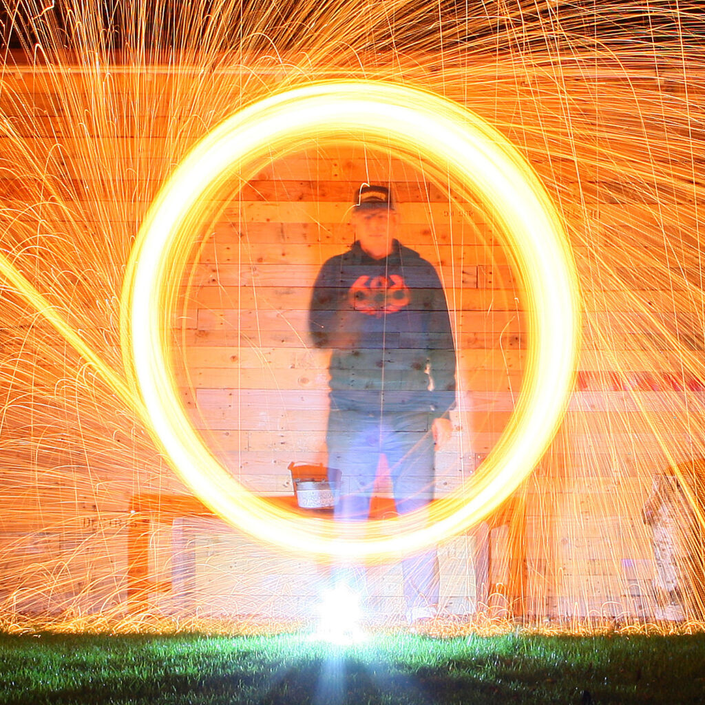 Creating a steelwool self portrait