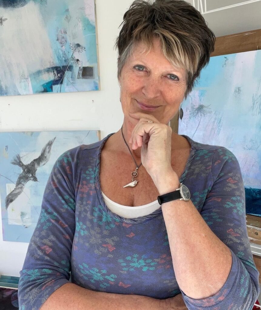 Mixed media, contemporary, semi-abstract artist