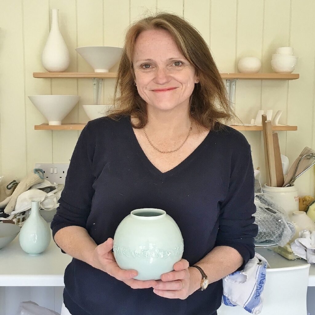 Robyn Hardyman in her ceramics studio in Oxford