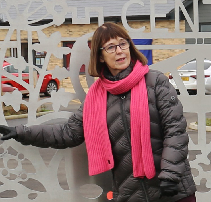 Unveiling Marcham public art metal sculpture