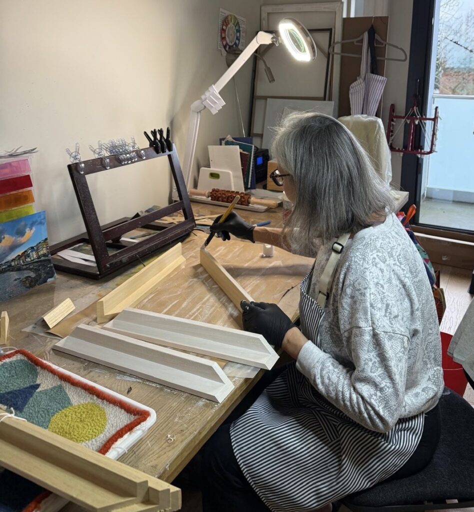 Preparing a frame for my latest Mixed Media creation.