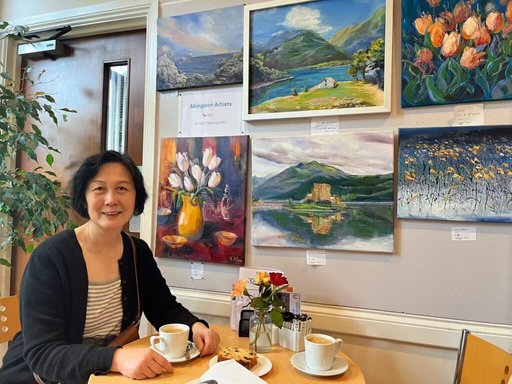 With some of my works on the wall