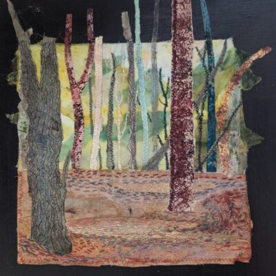 Polish Woods (Machine Stitched Textile Artwork)