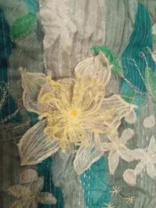 Lis Mann: Myrtle, collage machine  and handstitch