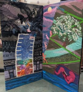 Judy Hammond: Early Days (Hand Stitched Textile Artwork)
