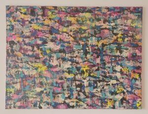 Zoe Evelyn: Mixed media painting, 80cm x 60cm