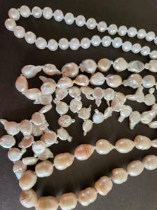 Laura Hounam WOA: Freshwater pearl necklaces - sterling silver findings