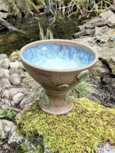 Jane Topliss: Pedestal Bowl with Ammonite Detail