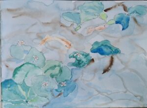 Frieda van de Poll: In the botanical gardens, watercolours