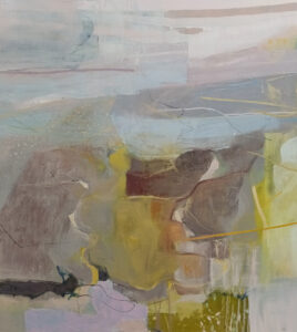 Jane Strother OAS: Confluence, Carmarthen Bay, oil on canvas