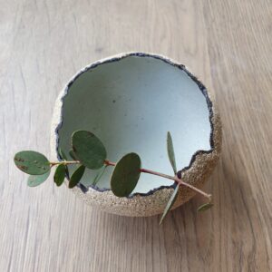 Karen Vogt: Palest green wobble pot