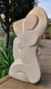 Karen Vogt: Seated figure - Limestone