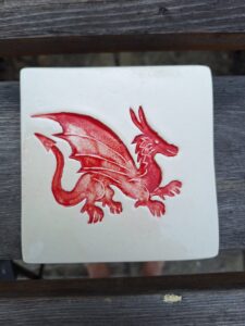 Sally Boardman: Red dragon tile