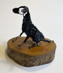 Melissa Orrom Swan WOA: "Please". Mixed media small sculpture.