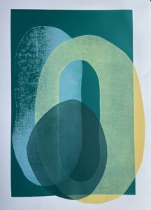 Amanda Benstead OAS, WOA: A1 lino print