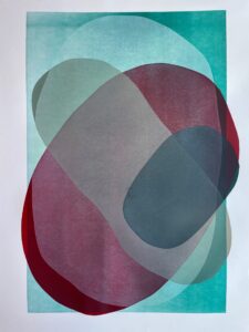 Amanda Benstead OAS, WOA: A1 lino print