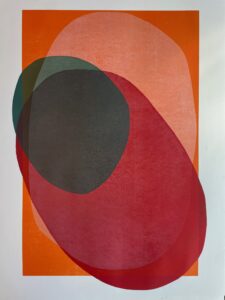 Amanda Benstead OAS, WOA: A1 lino print