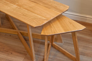 Rob Furlong: Mast Nesting tables - English Cherry - Delta Nesting Tables slot into each end - see website!