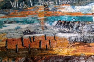 Lis Mann: Eastbourne by the sea, machine embroidery