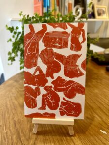 Laura Pomarius: Lino print card