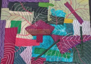 Judy Hammond: Leaves (Machine Stitched Textile Artwork)