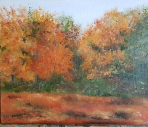 Judith Waywell: Autumn Colours.    Oil on Canvas.  Framed