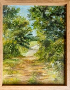 Judith Waywell: Shipston walk.  Oil on Canvas. Framed