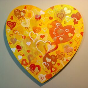 Ruth Harris (Catkin Studio): "All The Hearts" by Ruth Harris | Catkin Tree Studio - £55, approx 25x25cm at widest points