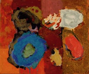 Belinda Ellis: Belinda Ellis 'A's Jamboree' 2024, oil on linen, 52 x 62cm