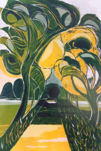 Catriona Brodribb OPC: 'Avenue, Ardington', woodcut
