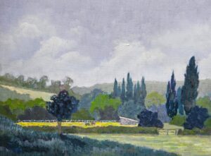 Dirk Pretorius OAS: 'Barford Pastoral'. This is a view I often see on my cycle route, from Hempton looking towards Barford St Michael