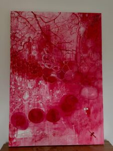 Harriet Allan: Bloodwork in mixed media