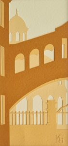Kate Hipkiss OAS, OCG: Kate Hipkiss, Bridge of Sighs, handcut paper