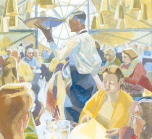 Deborah Williams OAS: Cafe Musee d'Orsay, Paris (acylic on paper)