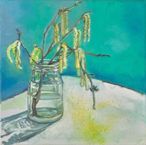 Ros Murphy: "Catkins": Ltd Ed Prints available from £125, 40x40cm oil (orig.sold)