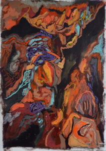 Pete Collins SOA: 'Conjunction 48'. Mixed Media On Paper. 2025-26.  594mm x 841mm.