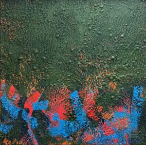Kelly Washbourne: Coral 61 x 61cm Oil on Canvas