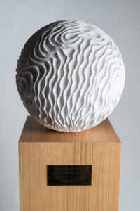 Theo Silkstone: Currents I - A piece of sculpture made by Theo Silkstone as part of a part of a series that captures the flow and movement of our oceans and what lies beneath the surface.